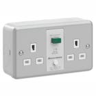 SafetySure Metalclad Unswitched Twin RCD Sockets