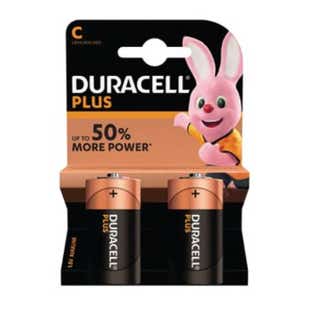 Duracell +100% Plus Power C, Pack of 2 - MN1400B2
