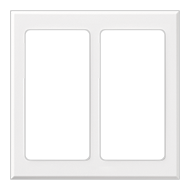 Lutron LPFP-S2-TAW Plastic Wallplate - Double Gang (White)