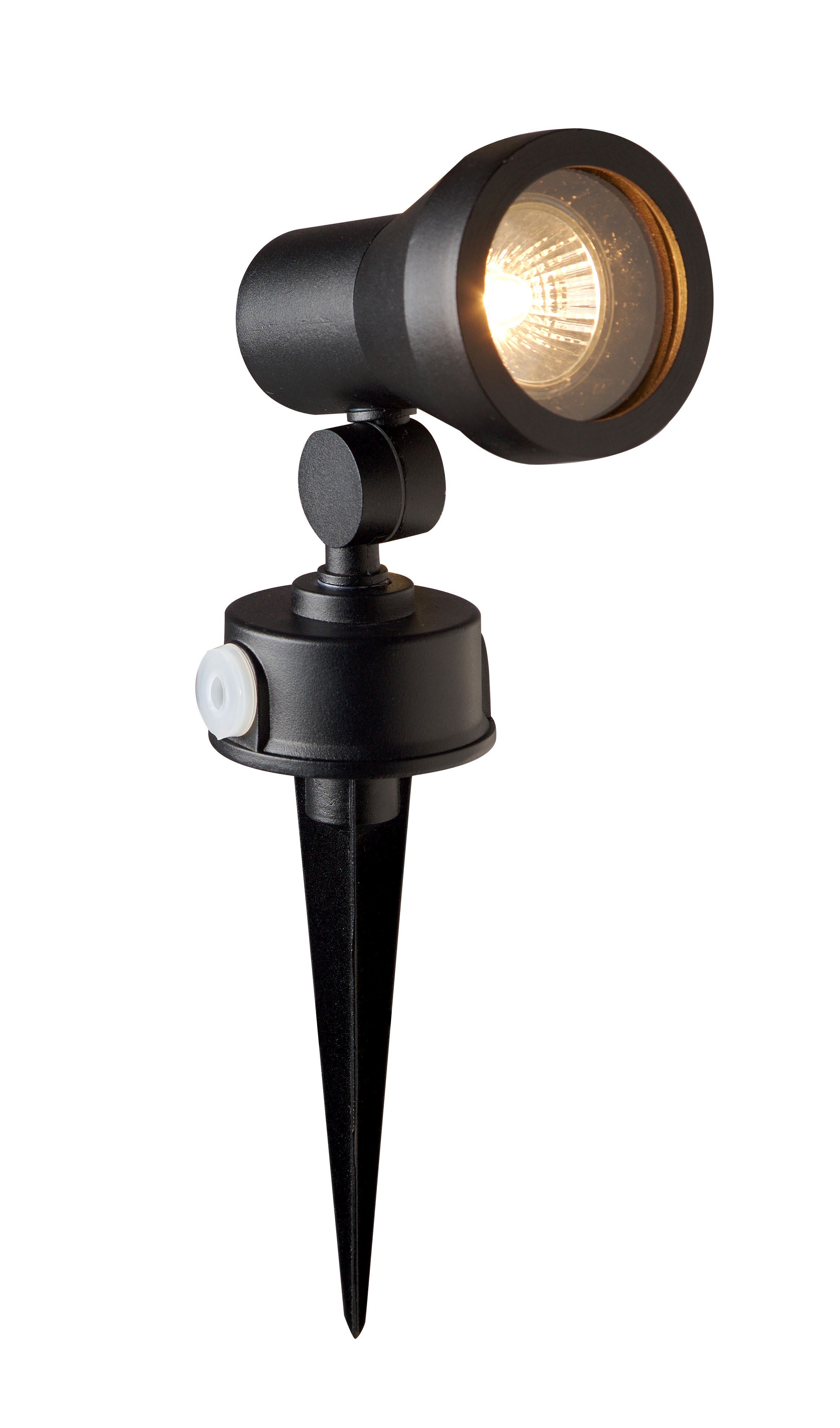 Robus Inis 50W GU10 Garden Spike Mounted Fitting With Adjustable Tapered Head IP65 Black R5082T 04