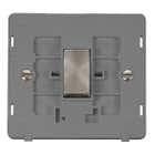 Click Definity Brushed Steel Ingot Switch 10AX 1 Gang INT Switch  INSERT - GREY