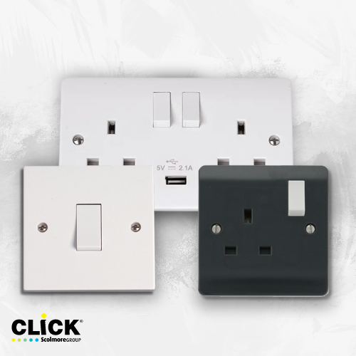 Click Plastic Sockets & Switches