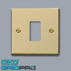 Click Deco GridPro Polished Brass Frontplate