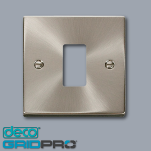 Click Deco GridPro Satin Chrome Frontplate