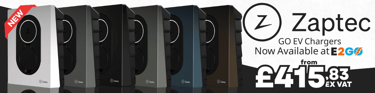 Zaptech Go EV Chargers Now Available from E2GO!
